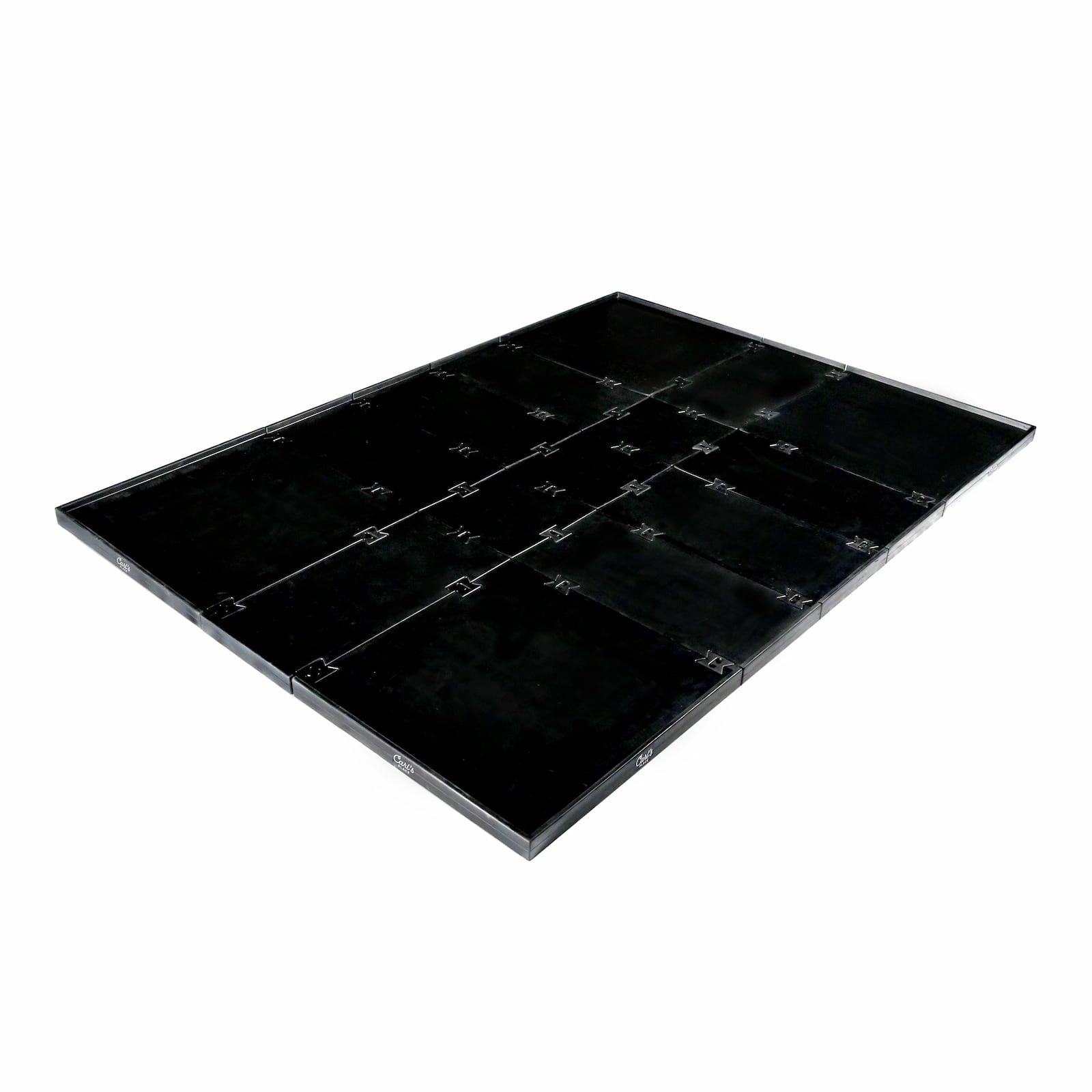 Carl's Place HotShot™ Golf Mat Base - wide rectangular base fully assembled and shown from a low front angle