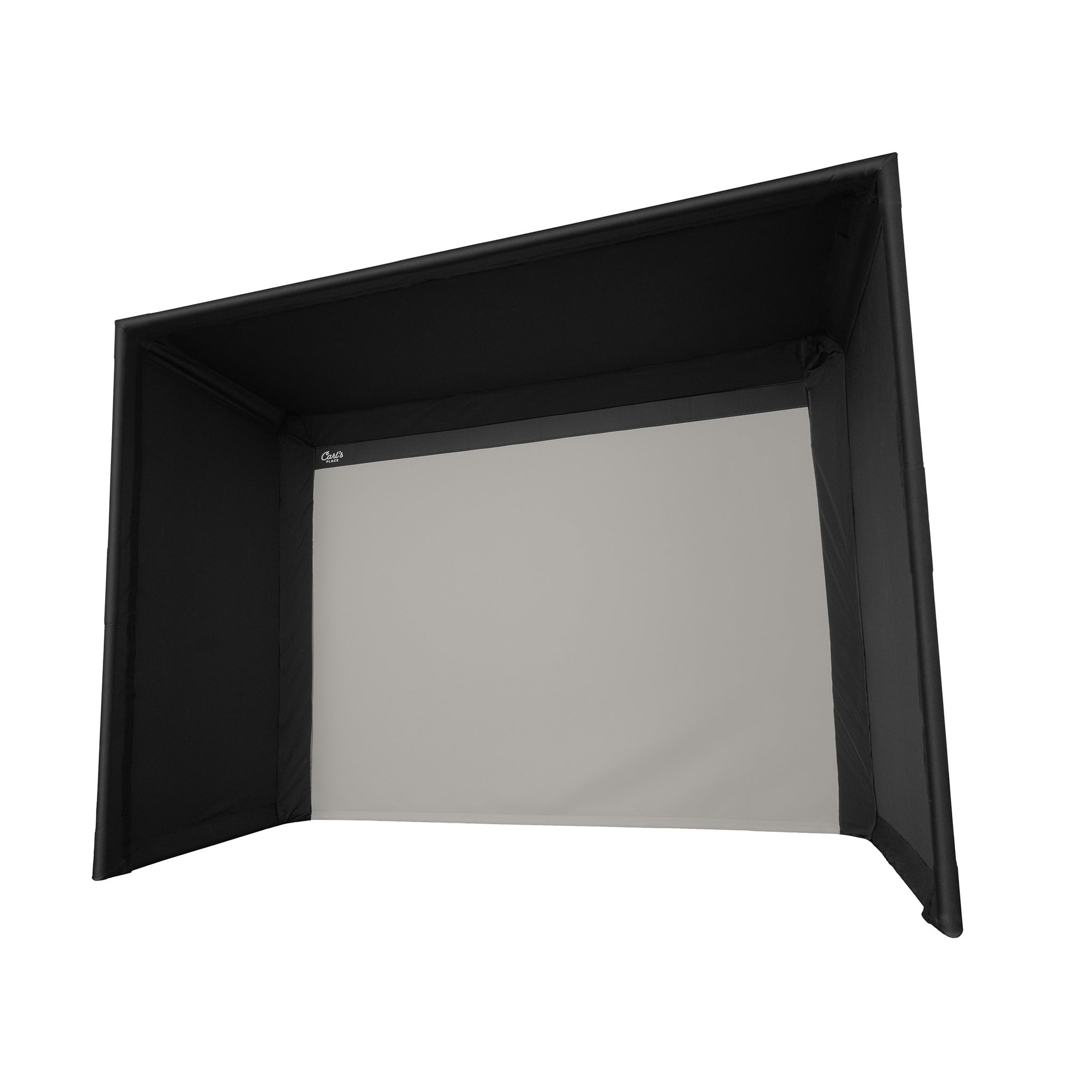 Carl's Place Pro Golf Enclosure Kit - side view showing the enclosure depth and back cover