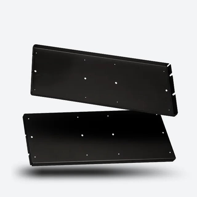 DOF Reality HoneyComb A+B Adapter - two black metal adapter plates showing pre-drilled mounting holes on both sides