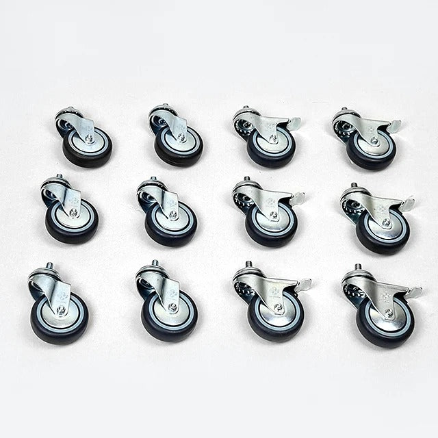 DOF Reality Wheels for 6 DOF - set of twelve swivel caster wheels for moving 6-axis motion platform