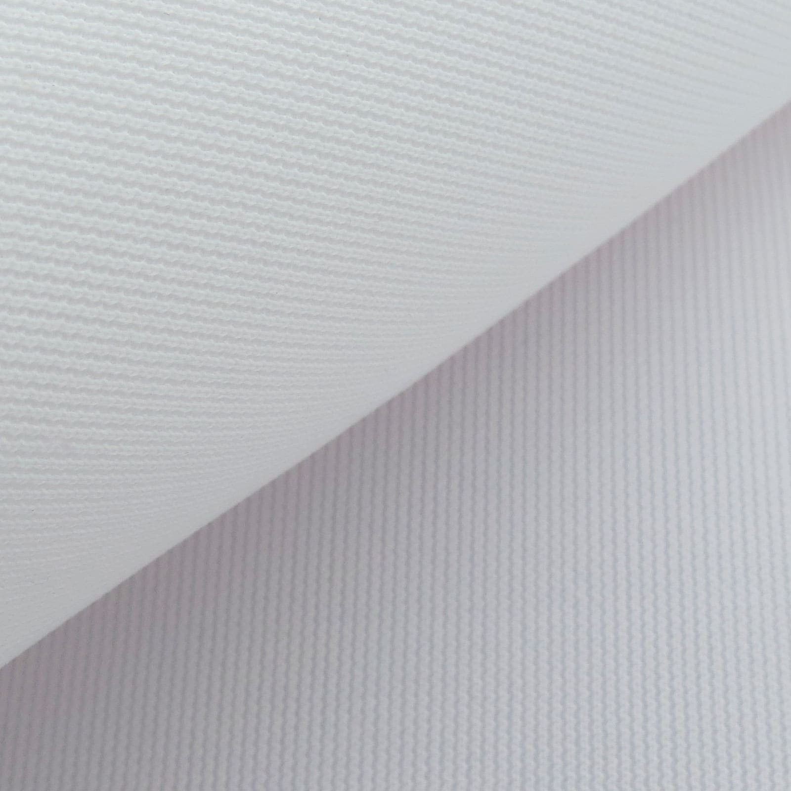 Carl's Place Premium Impact Screen - close-up of the ribbed white screen fabric folded to show both surfaces