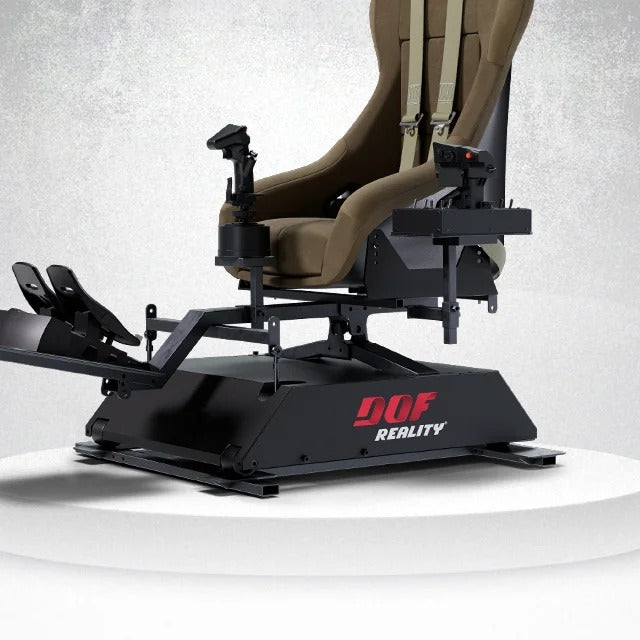 DOF Reality Metal Cyber Cover 2-3 DOFs - full simulator with black Cyber Cover panels installed on 2-3 DOF platform