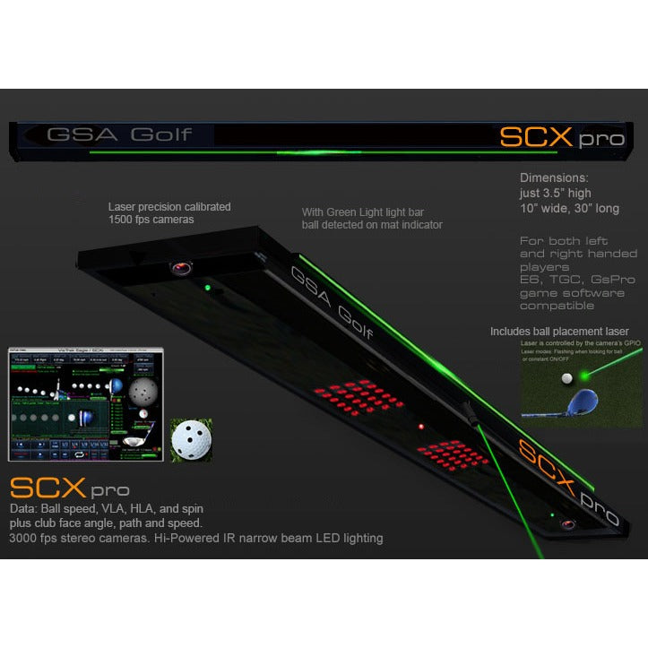 GSA Golf VisTrak SCX Pro - alternate angle view of ceiling-mounted unit