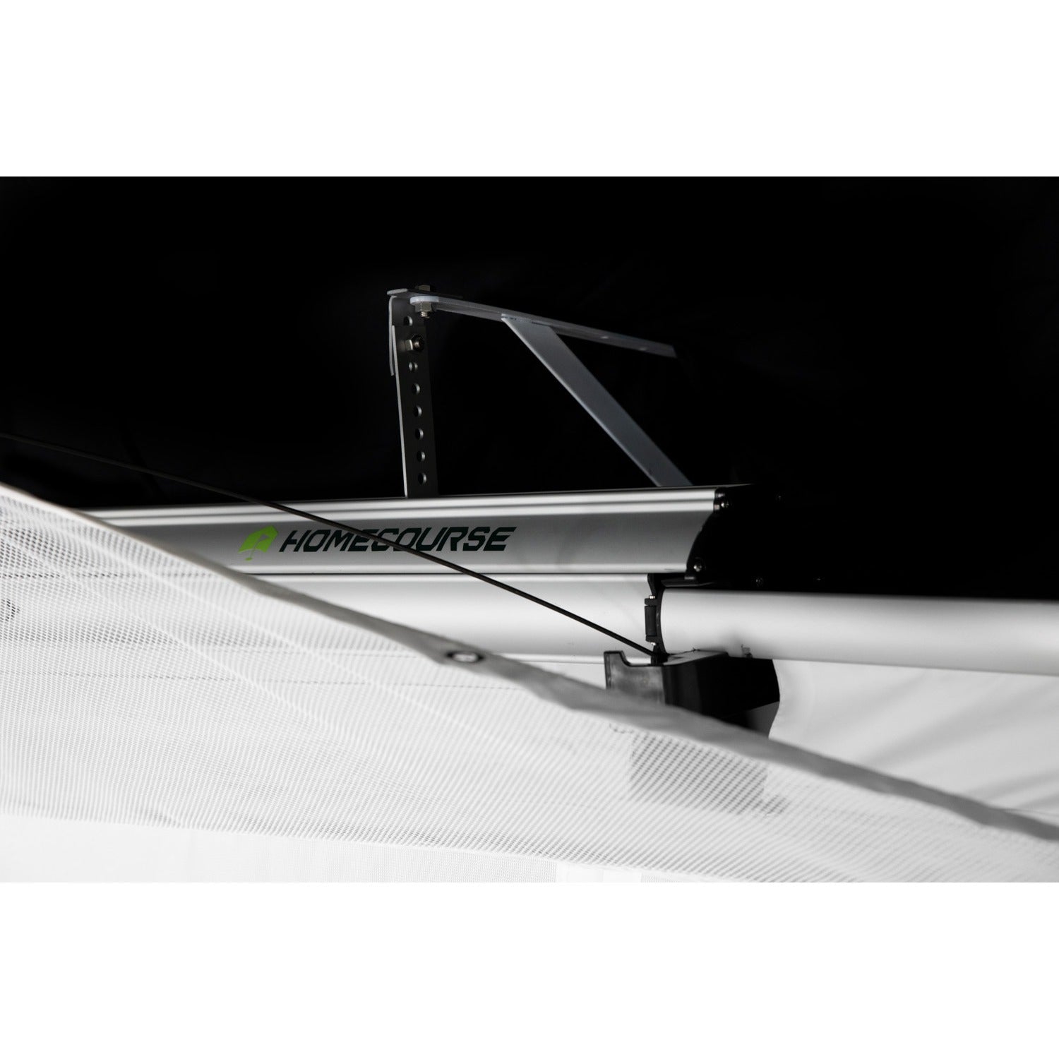 HomeCourse Golf ProScreen 180 attached to frame retractable configuration